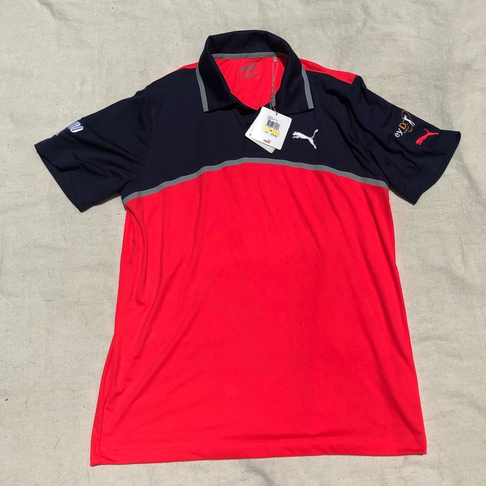 Puma Mens Short Sleeve Golf Polo Shirt Sz M